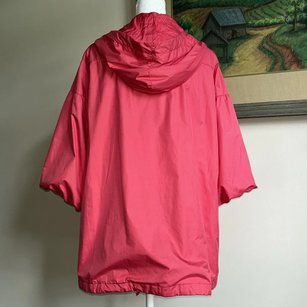 INC International Concept Vibrant Pink Hooded Pullover Jacket.  Lined. Size M - Picture 2 of 11
